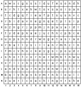 East Antrim Hockey Club Word Search